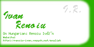 ivan renoiu business card